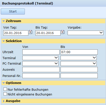 Buchungsprotokoll (Terminal)