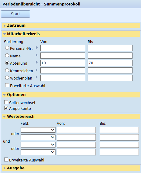 Periodenbersicht - Summenprotokoll