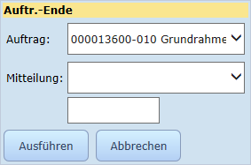 Auftragsende